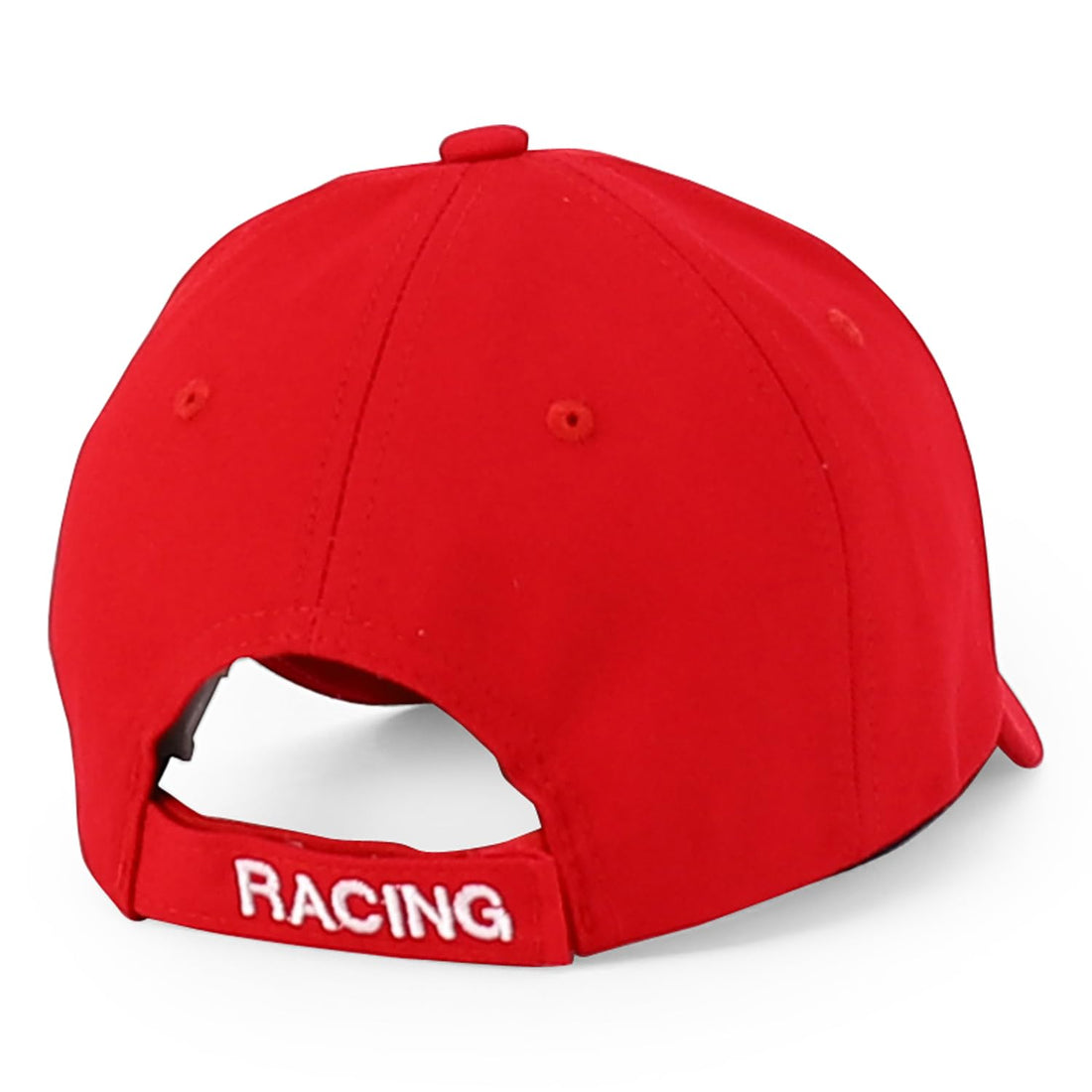 Trendy Apparel Shop Junior Kid Size Racing 3D Embroidered Flame Car Race Flag Baseball Cap - Red