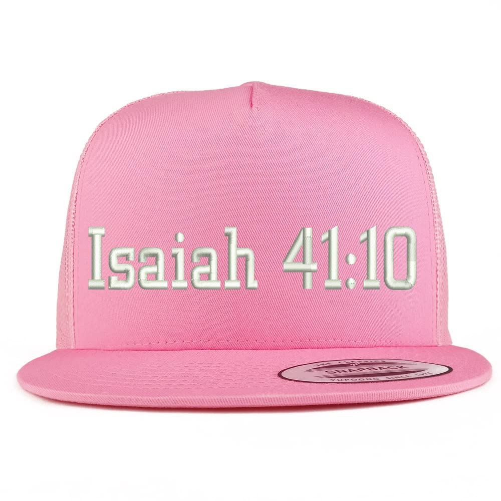 Trendy Apparel Shop Isaiah 41:10 5 Panel Flatbill Trucker Cap