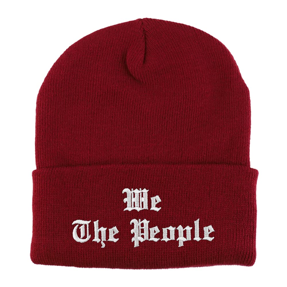 Trendy Apparel Shop We The People Old English Embroidered Long Cuff Beanie