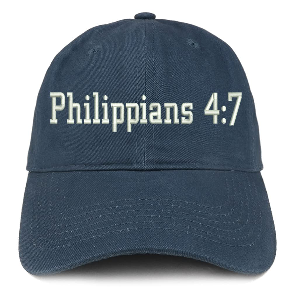 Trendy Apparel Shop Philippians 4:7 Low Profile Soft Cotton Baseball Cap
