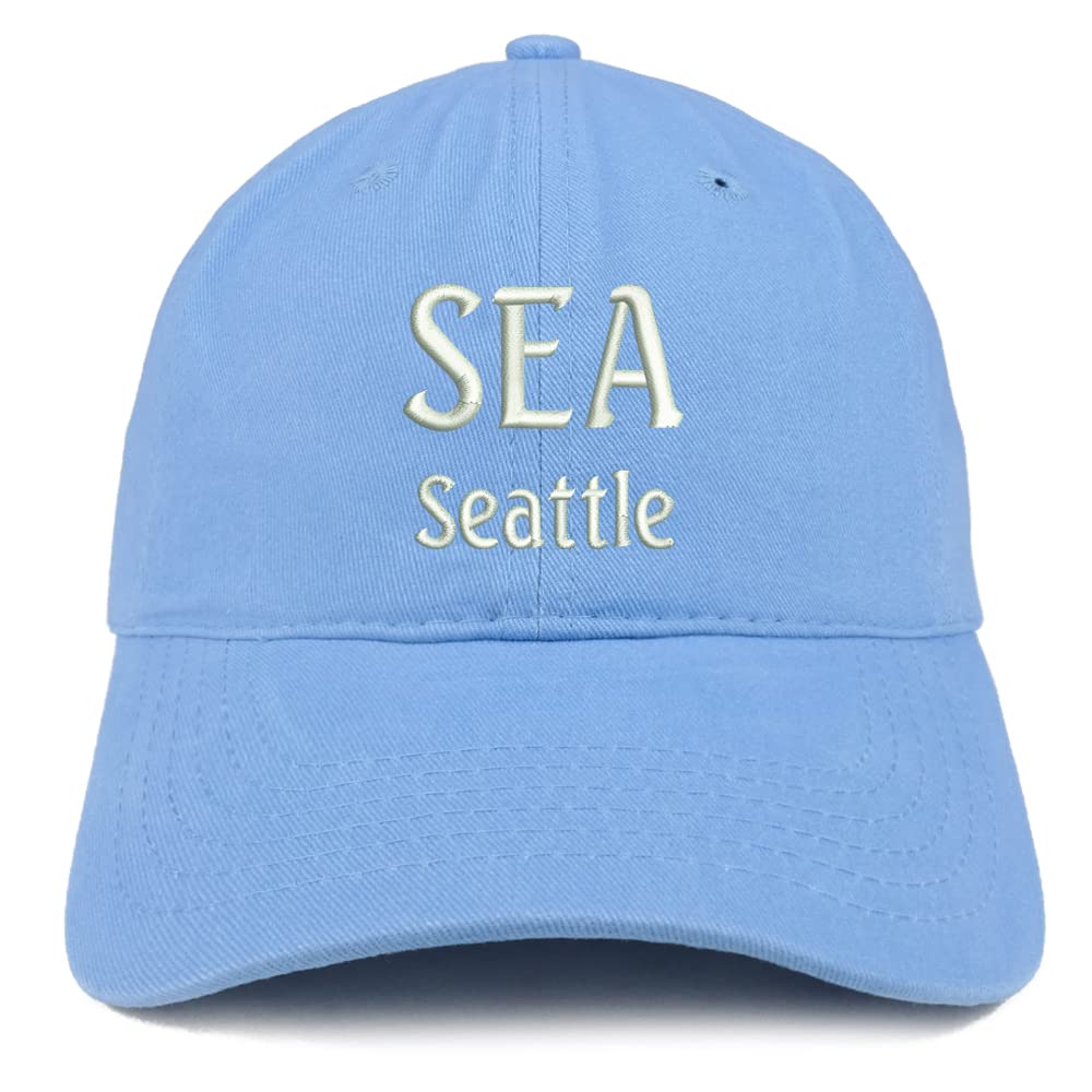 Trendy Apparel Shop SEA Seattle Low Profile Soft Cotton Baseball Cap