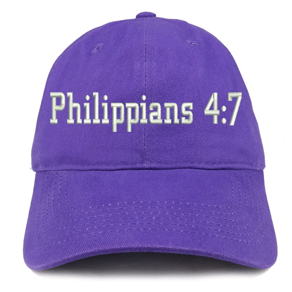 Trendy Apparel Shop Philippians 4:7 Low Profile Soft Cotton Baseball Cap
