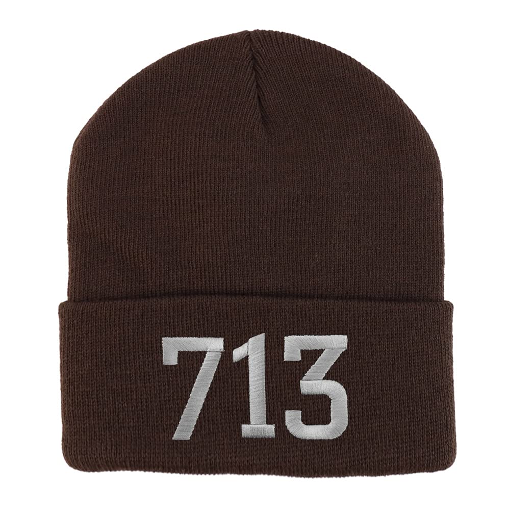 Trendy Apparel Shop Houston 713 Old English Embroidered Long Cuff Beanie
