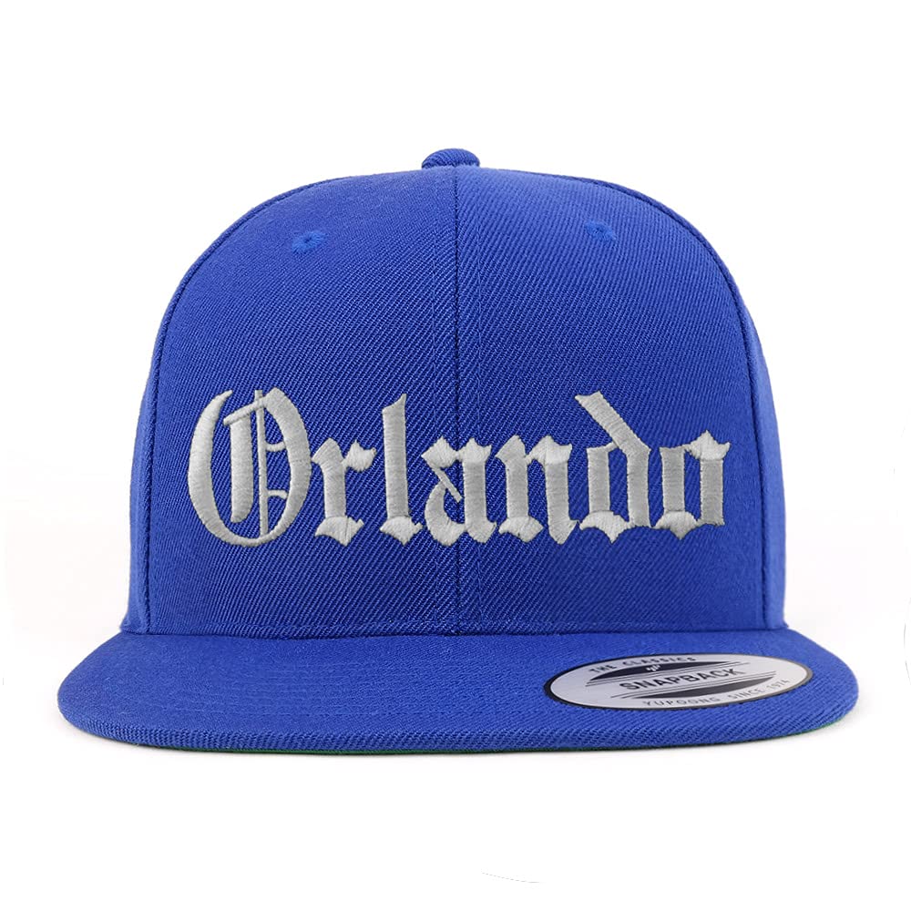 Trendy Apparel Shop Orlando Old English Embroidered Flatbill Snapback