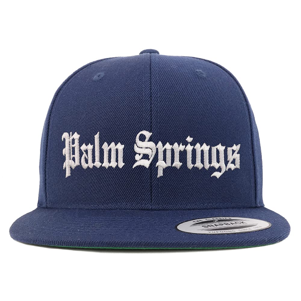 Trendy Apparel Shop Palm Springs Old English Embroidered Flatbill Snapback