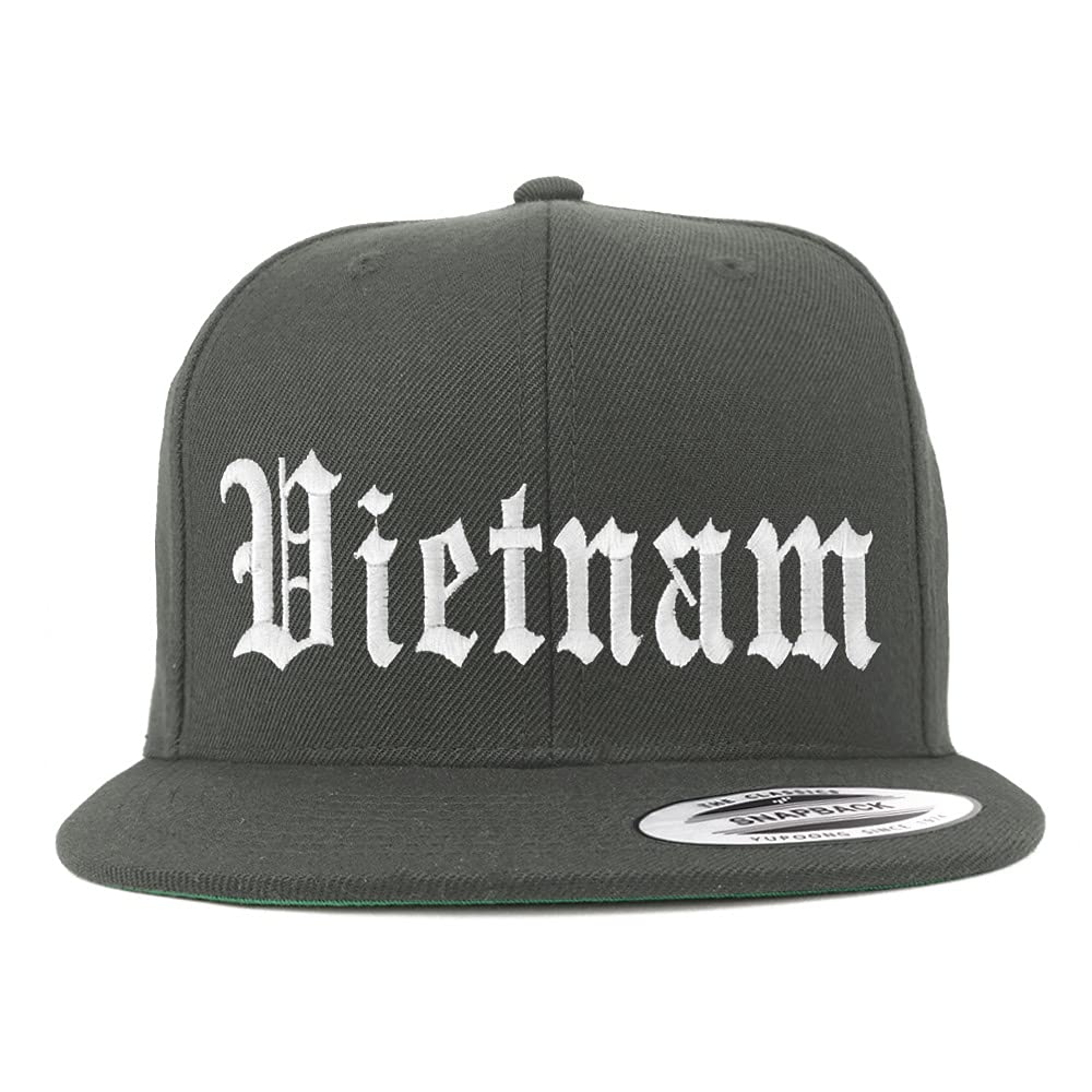 Trendy Apparel Shop Vietnam Old English Embroidered Flatbill Snapback