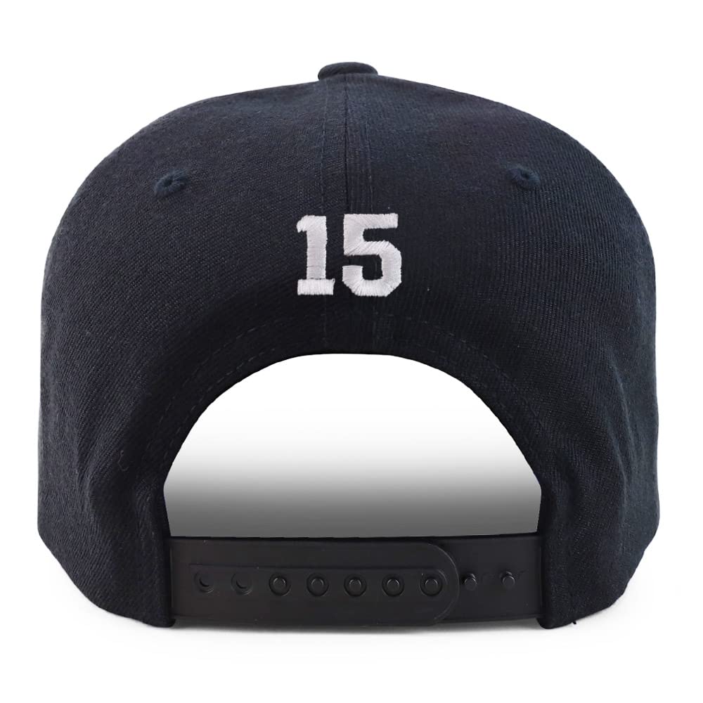 Trendy Apparel Shop Small Number 15 Back Embroidered Flatbill Snapback