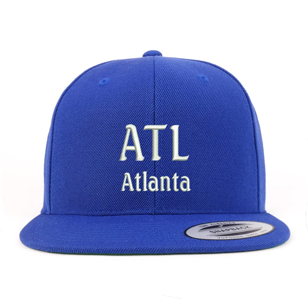 Trendy Apparel Shop ATL Atlanta Embroidered Flatbill Snapback