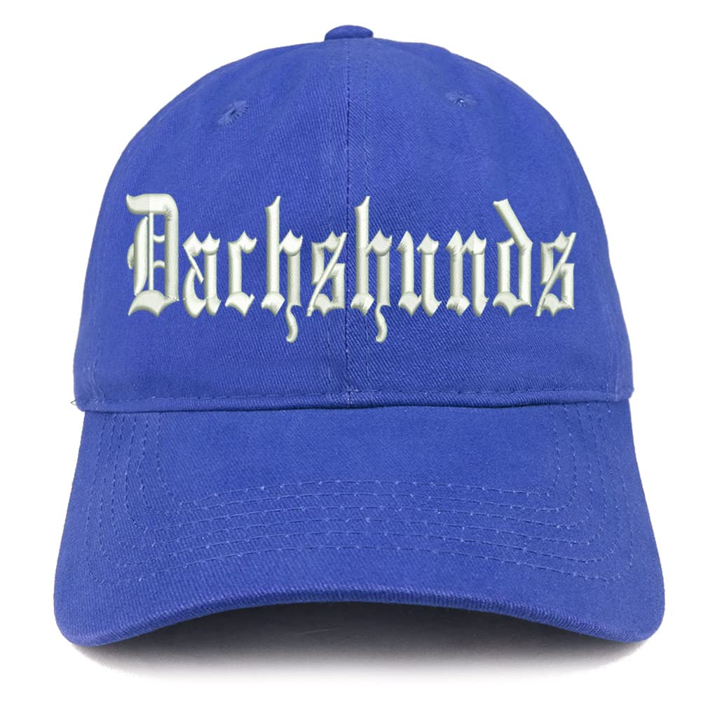 Trendy Apparel Shop Old English Dachshunds Low Profile Soft Cotton Baseball Cap