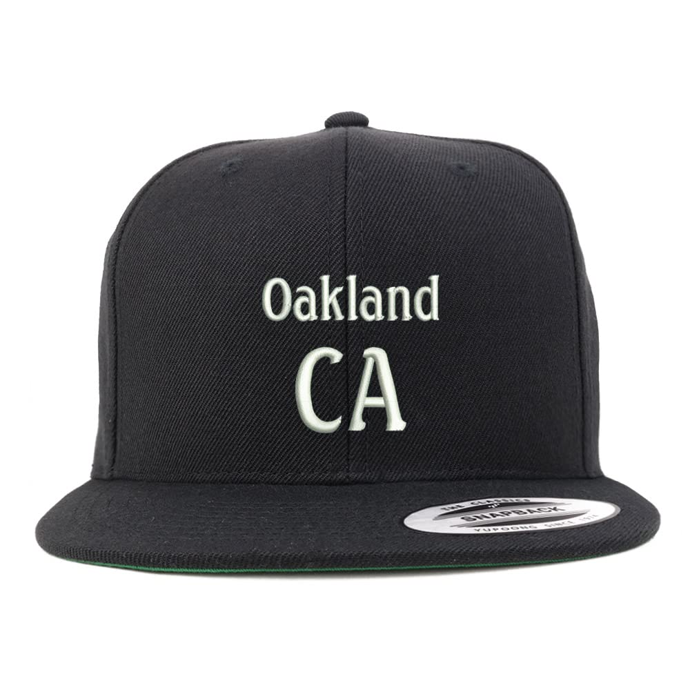 Trendy Apparel Shop Oakland CA Embroidered Flatbill Snapback