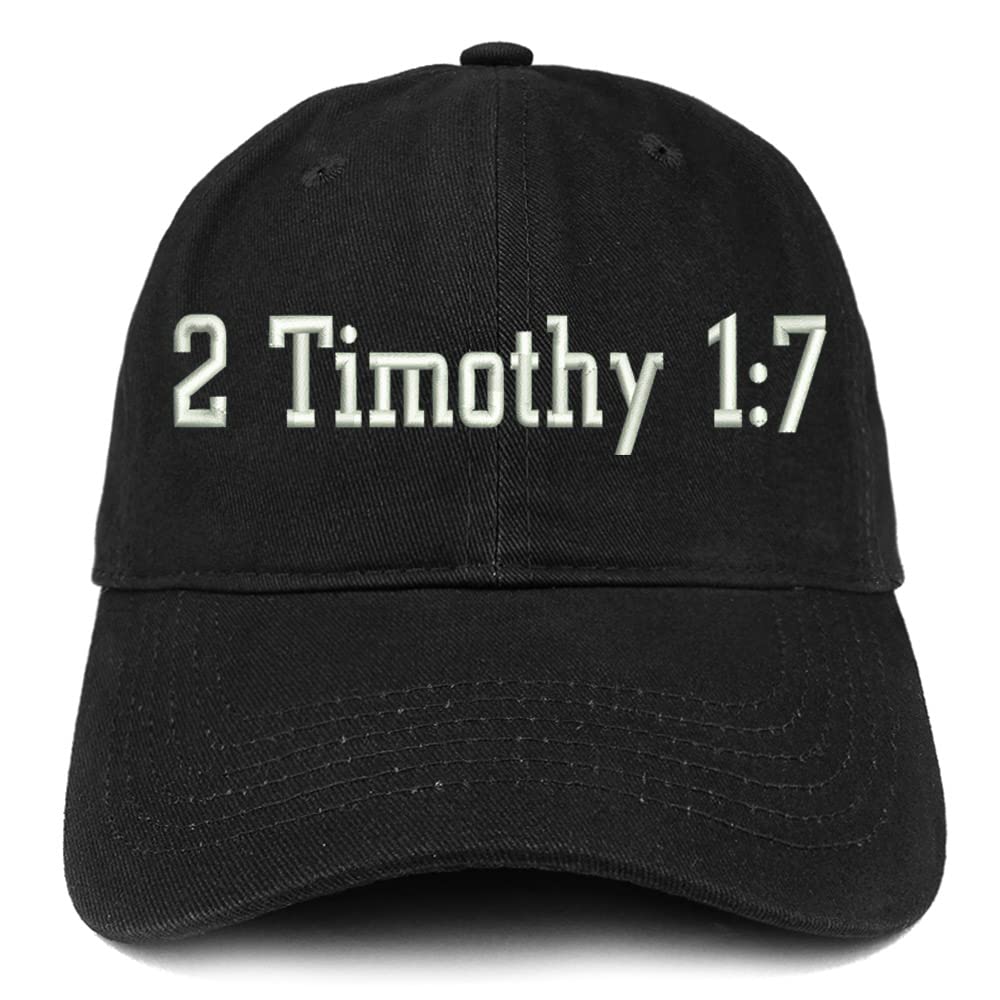 Trendy Apparel Shop 2 Timothy 1: 7 Low Profile Soft Cotton Baseball Cap