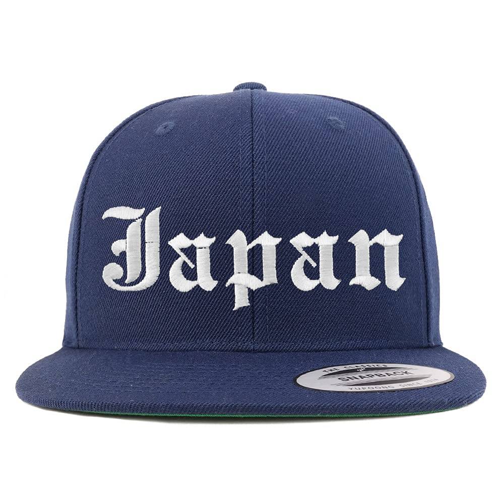 Trendy Apparel Shop Japan Old English Embroidered Flatbill Snapback
