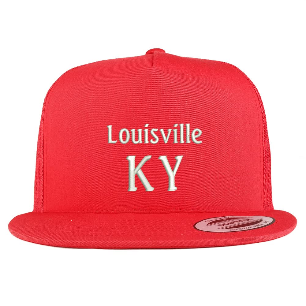 Trendy Apparel Shop Louisville KY Embroidered 5 Panel Flatbill Trucker Cap