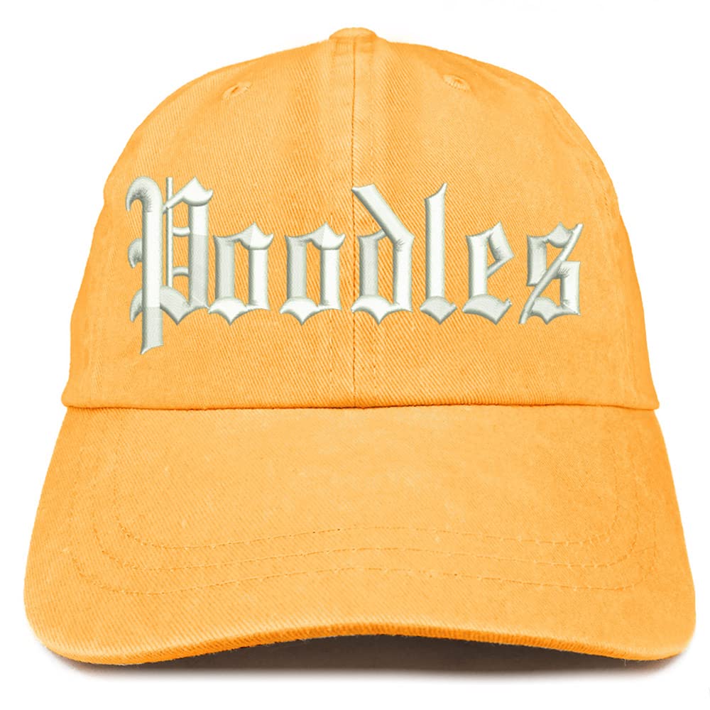Trendy Apparel Shop Old English Poodles Washed Pigment Dyed Baseball Cap