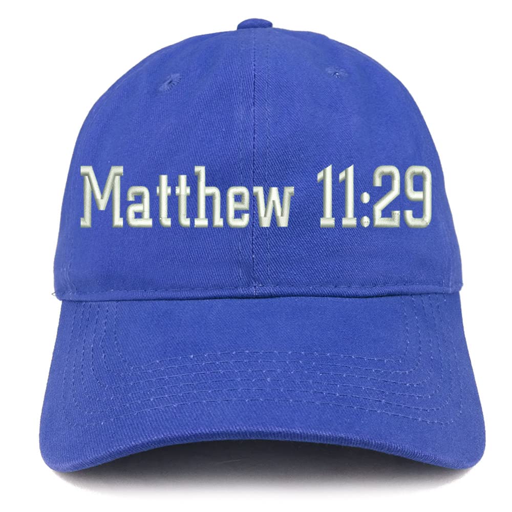 Trendy Apparel Shop Matthew 11:29 Low Profile Soft Cotton Baseball Cap