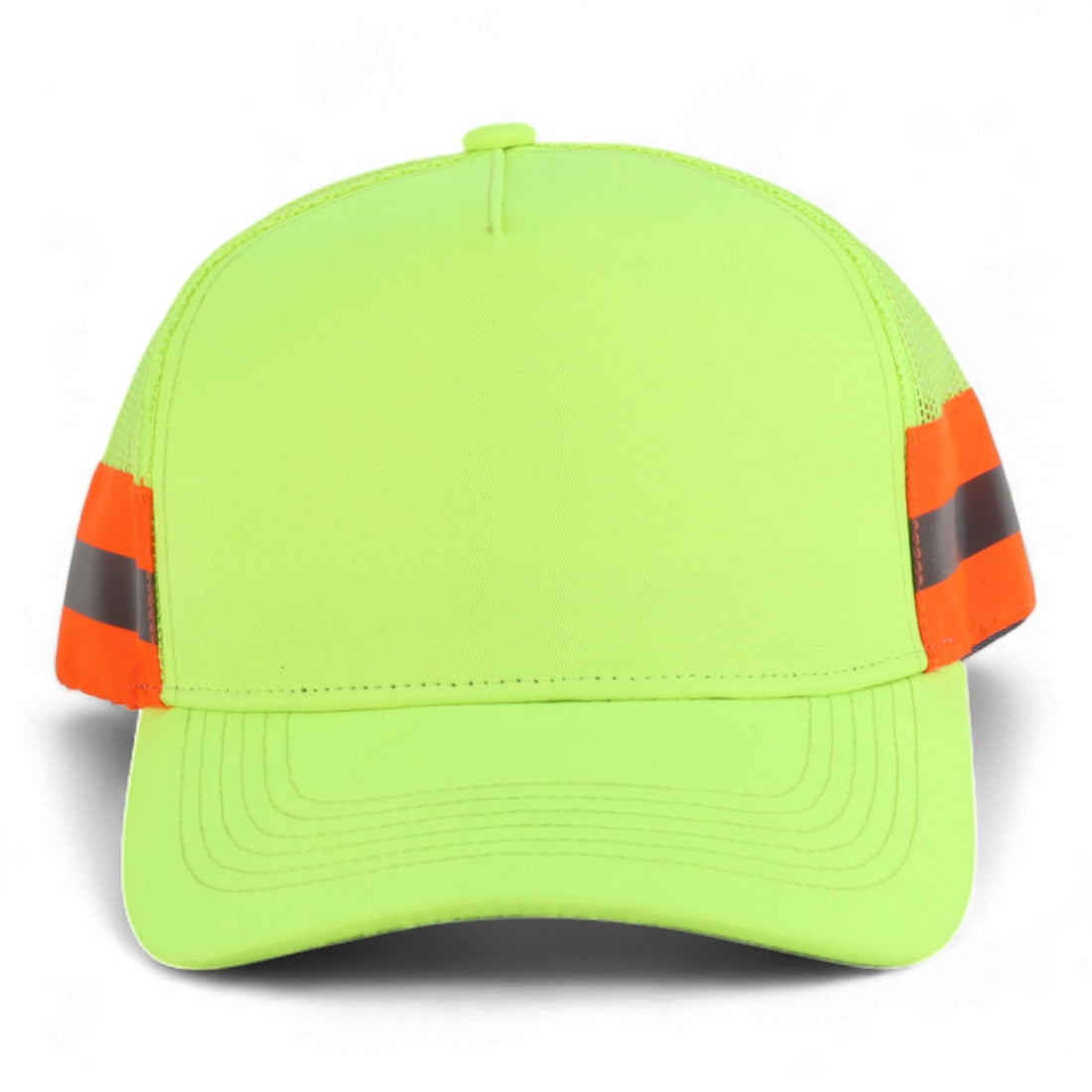 Trendy Apparel Shop XXL Oversized Reflective High Visibility Safety Trucker Cap