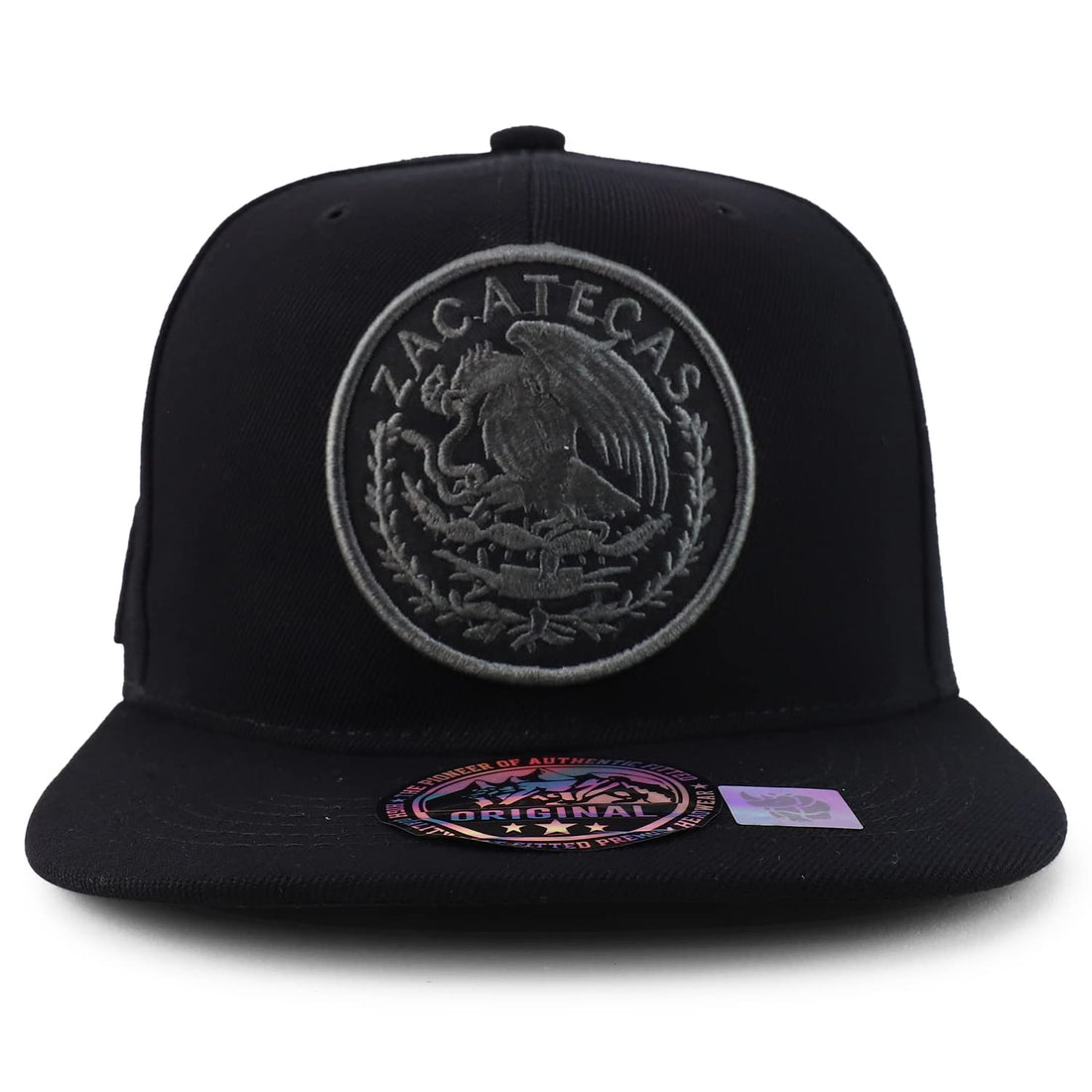 Trendy Apparel Shop Cities of Mexico Circular Logo Embroidered Flatbill Snapback Baseball Cap
