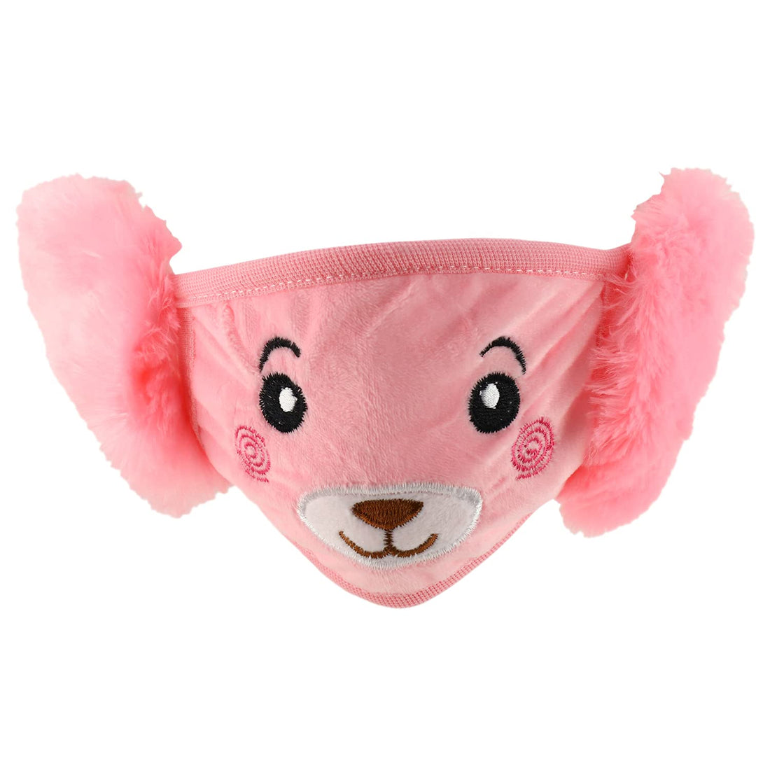 Trendy Apparel Shop Kids Winter Animal Face Breathable Bear Mask & Earmuffs