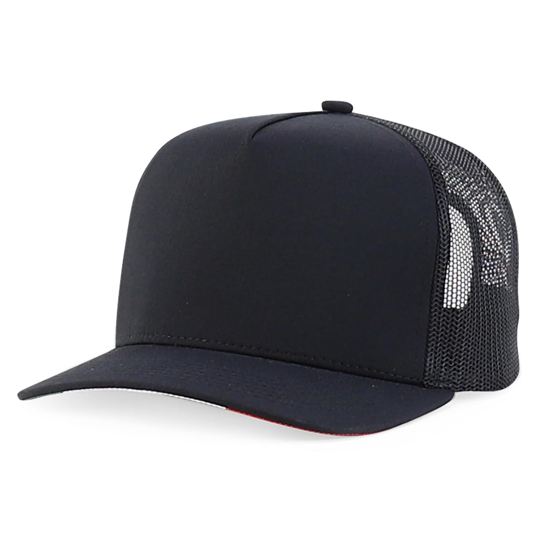 Trendy Apparel Shop 5 Panel Structured Trucker Cap with Mexico Flag Design Undervisor