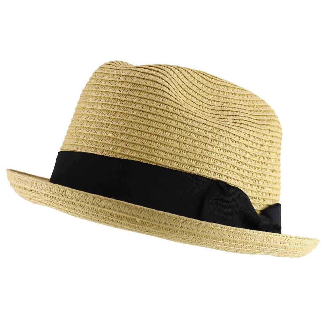 Trendy Apparel Shop Men's Toyo Paper Braid Upturn Brim Summer Fedora Hat
