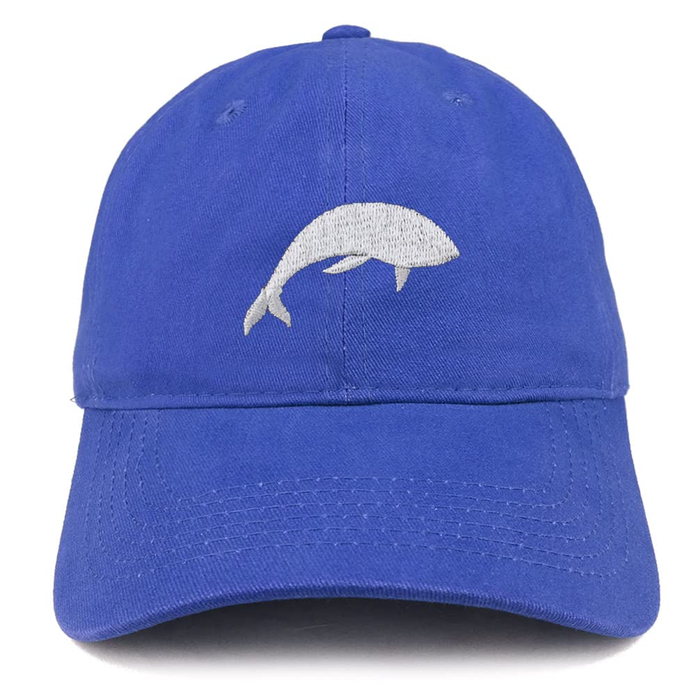 Trendy Apparel Shop Humpback Whale Embroidered Low Profile Soft Cotton Baseball Cap