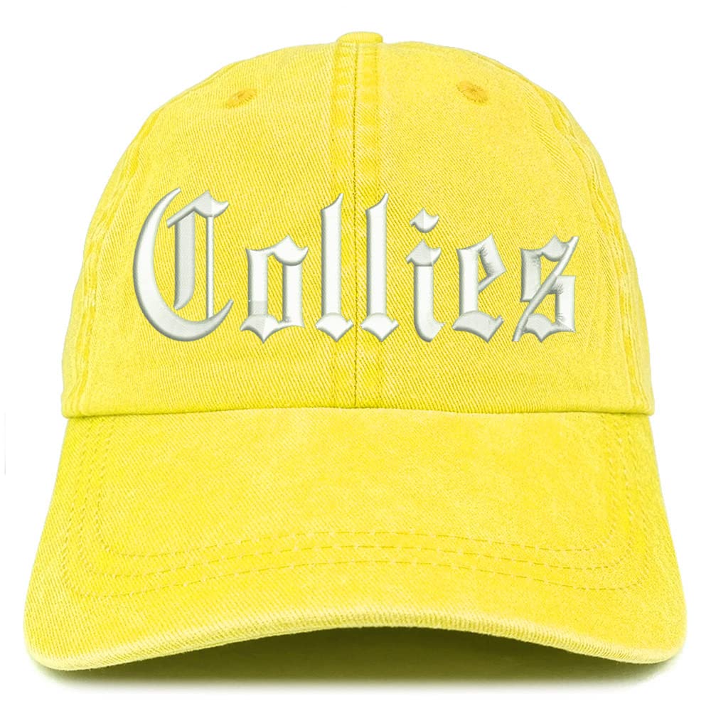 Trendy Apparel Shop Old English Collies Washed Pigment Dyed Baseball Cap