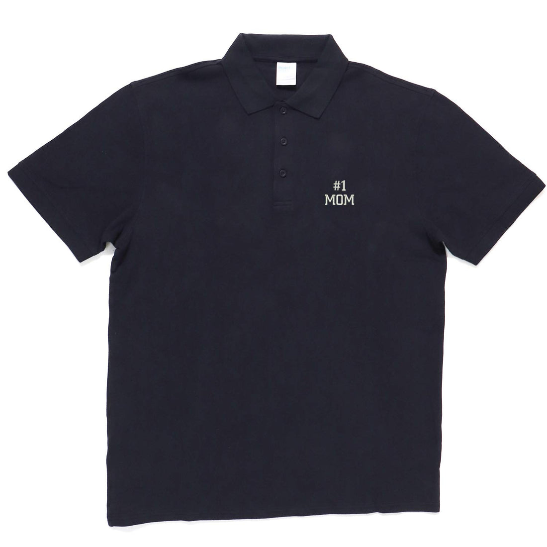 Trendy Apparel Shop Number #1 Mom Embroidered Combed Ring Spun Cotton Collared Polo Shirt