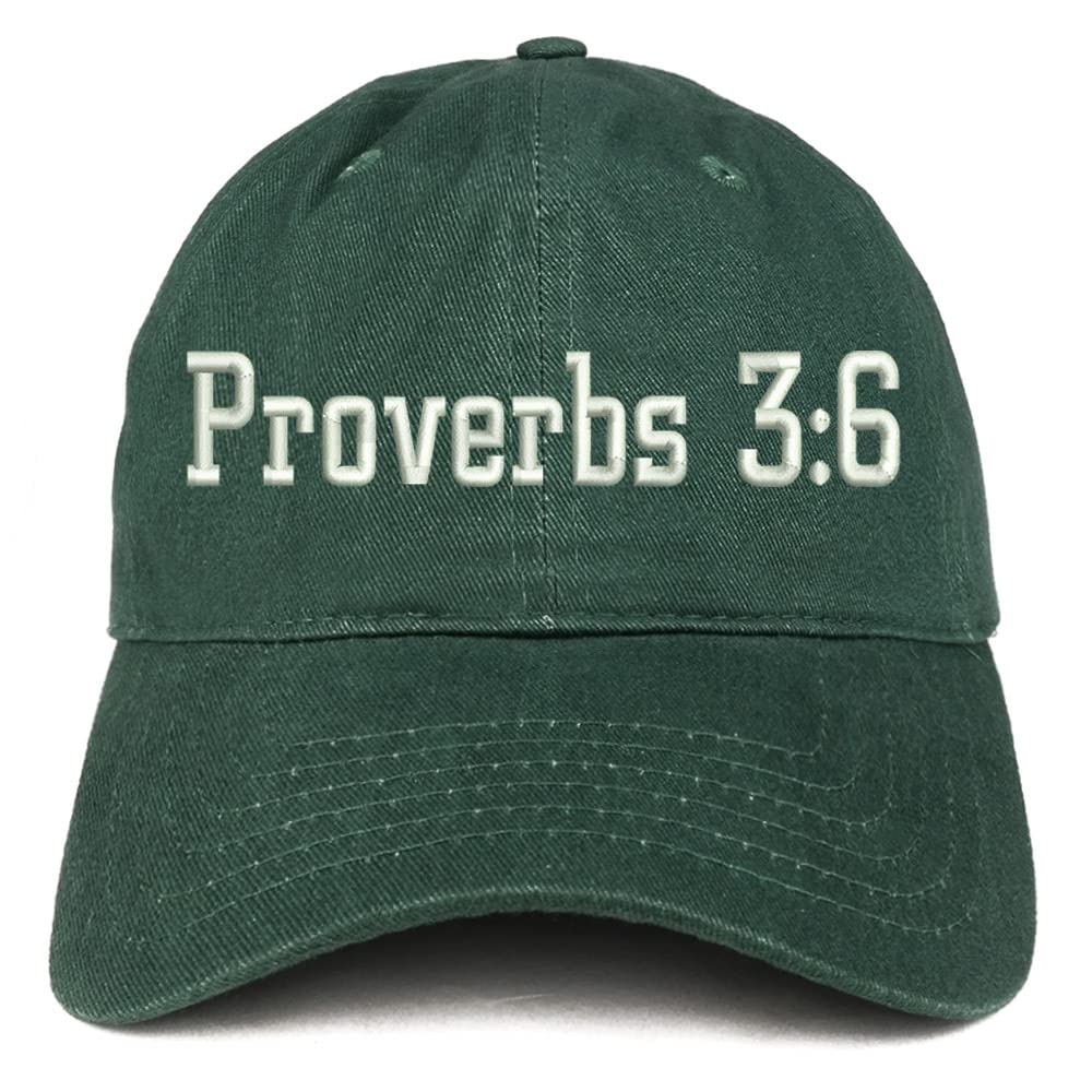 Trendy Apparel Shop Proverbs 3:6 Low Profile Soft Cotton Baseball Cap