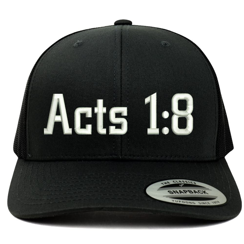 Trendy Apparel Shop Acts 1:8 6 Panel Trucker Mesh Cap