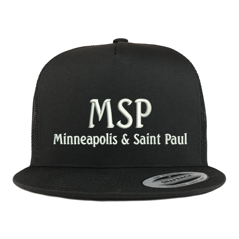 Trendy Apparel Shop MSP Minneapolis and Saint Paul Embroidered 5 Panel Flatbill Trucker Cap