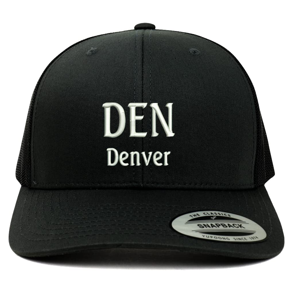Trendy Apparel Shop DEN Denver Embroidered Retro Fit Trucker Mesh Cap