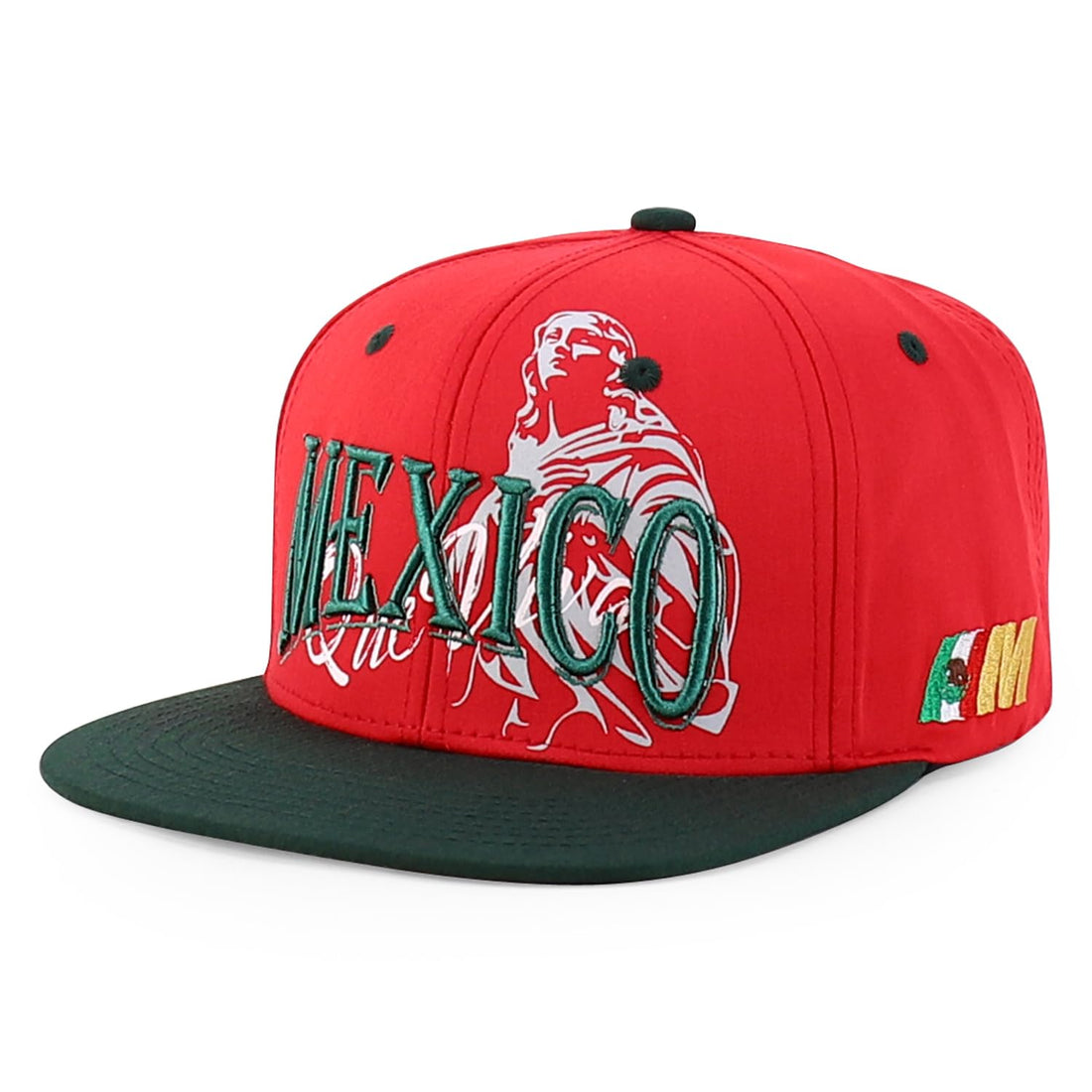 Trendy Apparel Shop Mexico Guadalupe Embroidered Flat Bill Snapback Cap