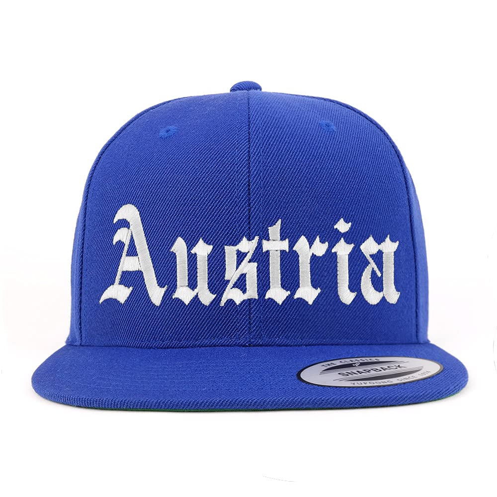 Trendy Apparel Shop Austria Old English Embroidered Flatbill Snapback