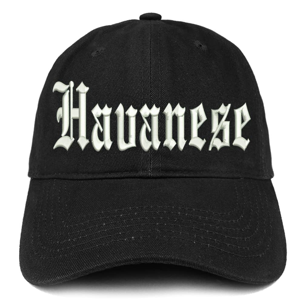 Trendy Apparel Shop Old English Havanese Low Profile Soft Cotton Baseball Cap