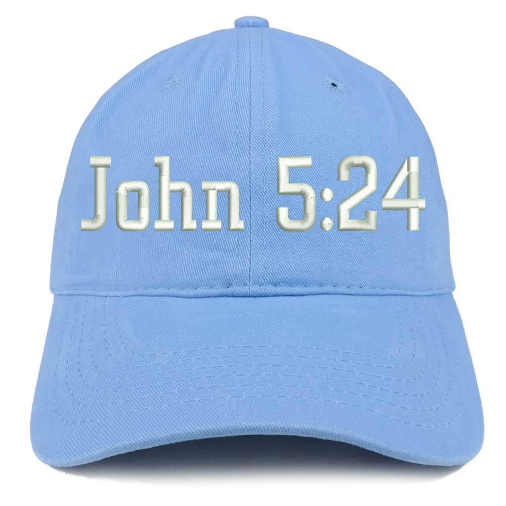 Trendy Apparel Shop John 5:24 Low Profile Soft Cotton Baseball Cap