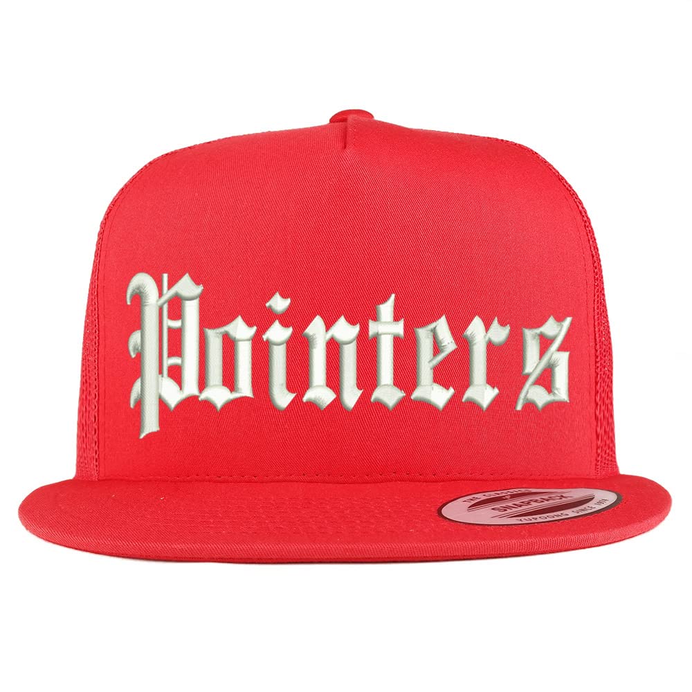 Trendy Apparel Shop Old English Pointers 5 Panel Flatbill Trucker Cap