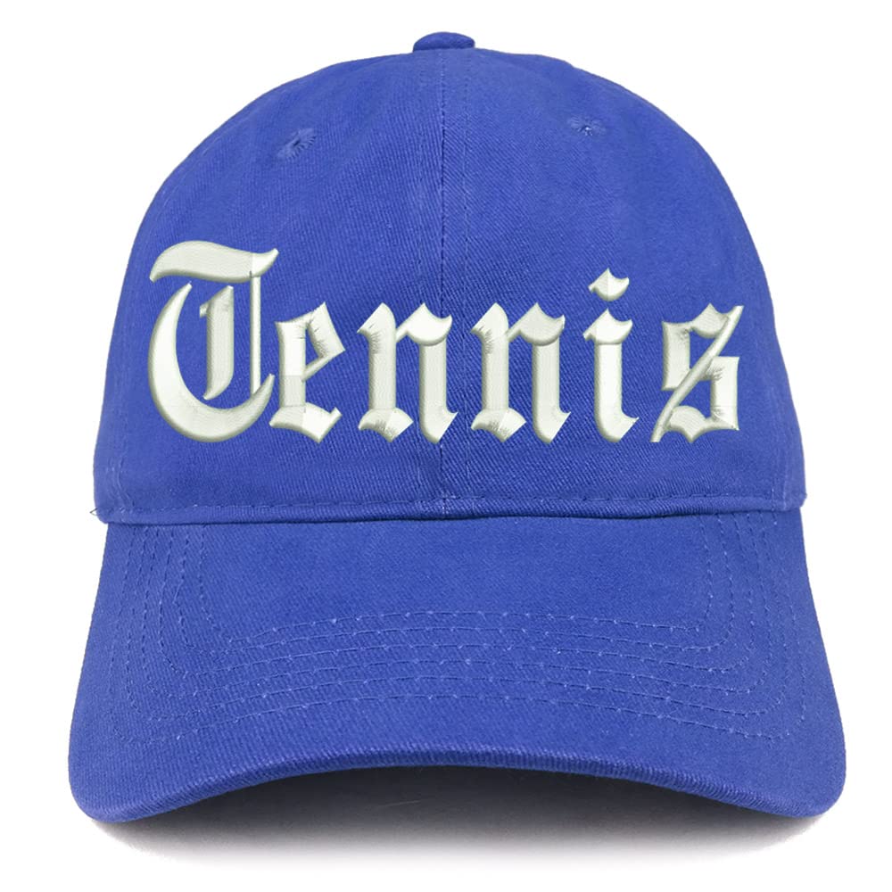 Trendy Apparel Shop Old English Tennis Low Profile Soft Cotton Baseball Cap