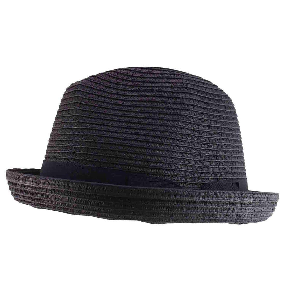 Trendy Apparel Shop Men's Toyo Paper Braid Upturn Brim Summer Fedora Hat