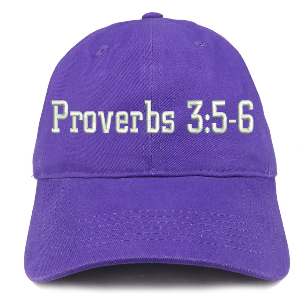 Trendy Apparel Shop Proverbs 3:5-6 Low Profile Soft Cotton Baseball Cap