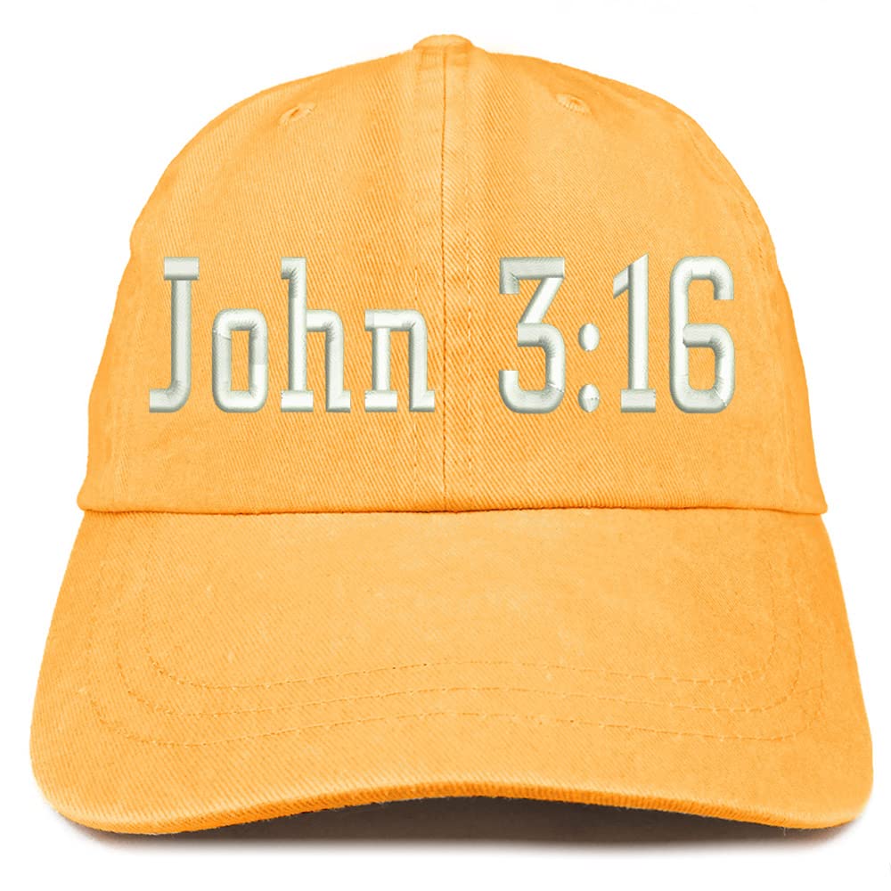 Trendy Apparel Shop John 3:16 Washed Pigment Dyed Baseball Cap