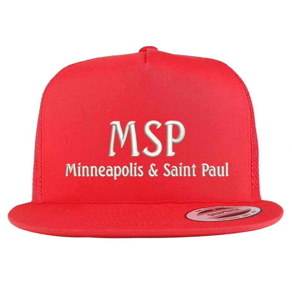 Trendy Apparel Shop MSP Minneapolis and Saint Paul Embroidered 5 Panel Flatbill Trucker Cap