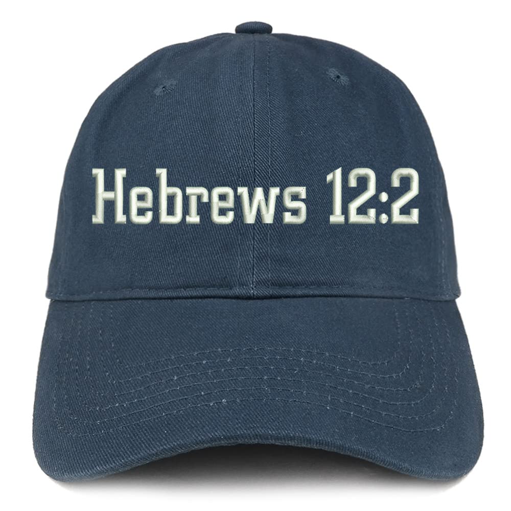 Trendy Apparel Shop Hebrews 12:2 Low Profile Soft Cotton Baseball Cap