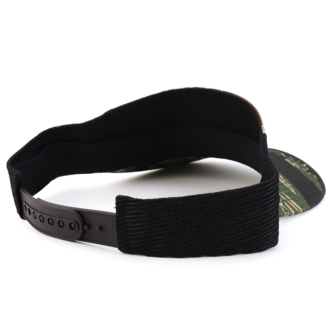 Trendy Apparel Shop Plain 2 Tone Mesh Back Visor with Adjustable Snap Closure