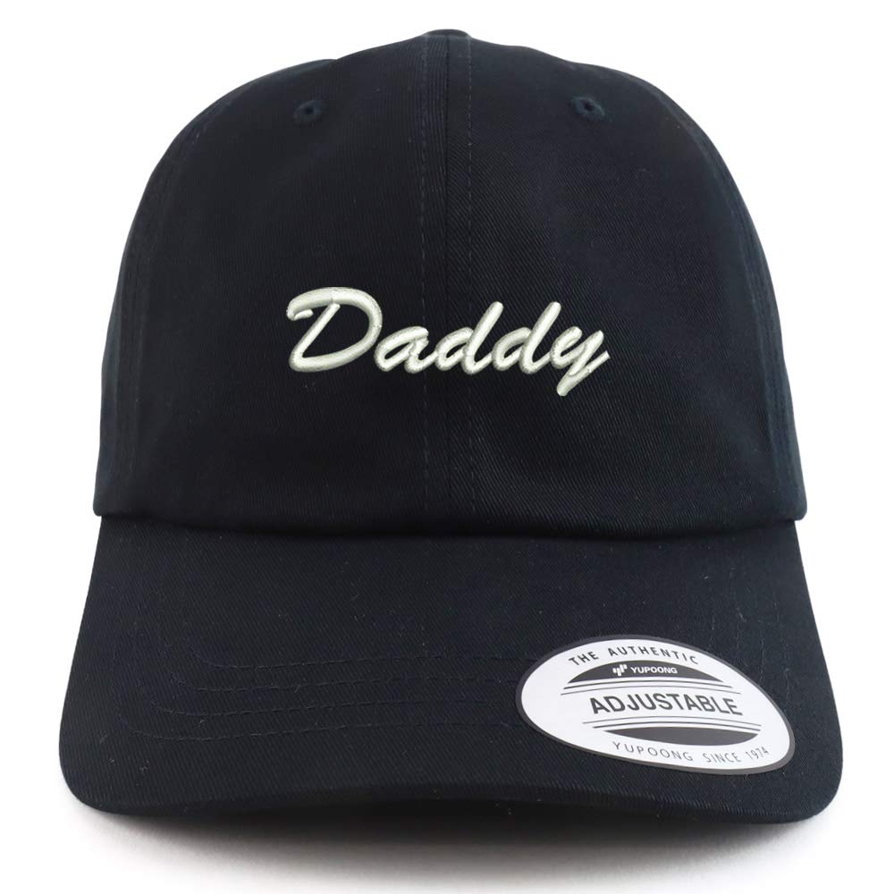 Trendy Apparel Shop XXL Daddy Script Font Embroidered Unstructured Cap