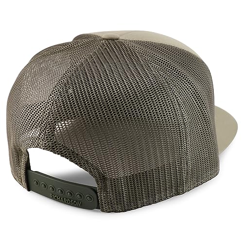 Trendy Apparel Shop Structured High Profile 7 Panel Flat Bill Mesh Back Snapback Cap