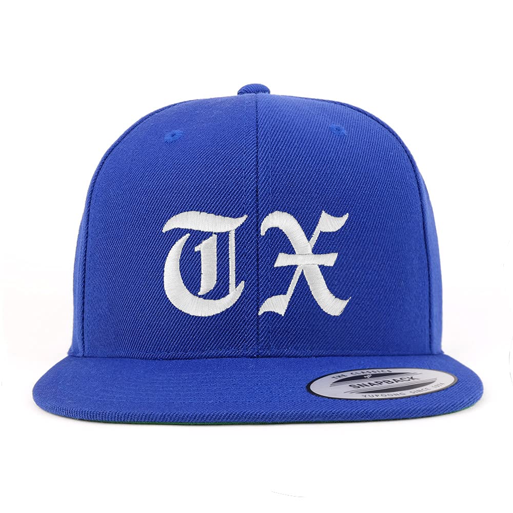 Trendy Apparel Shop Texas TX Old English Embroidered Flatbill Snapback