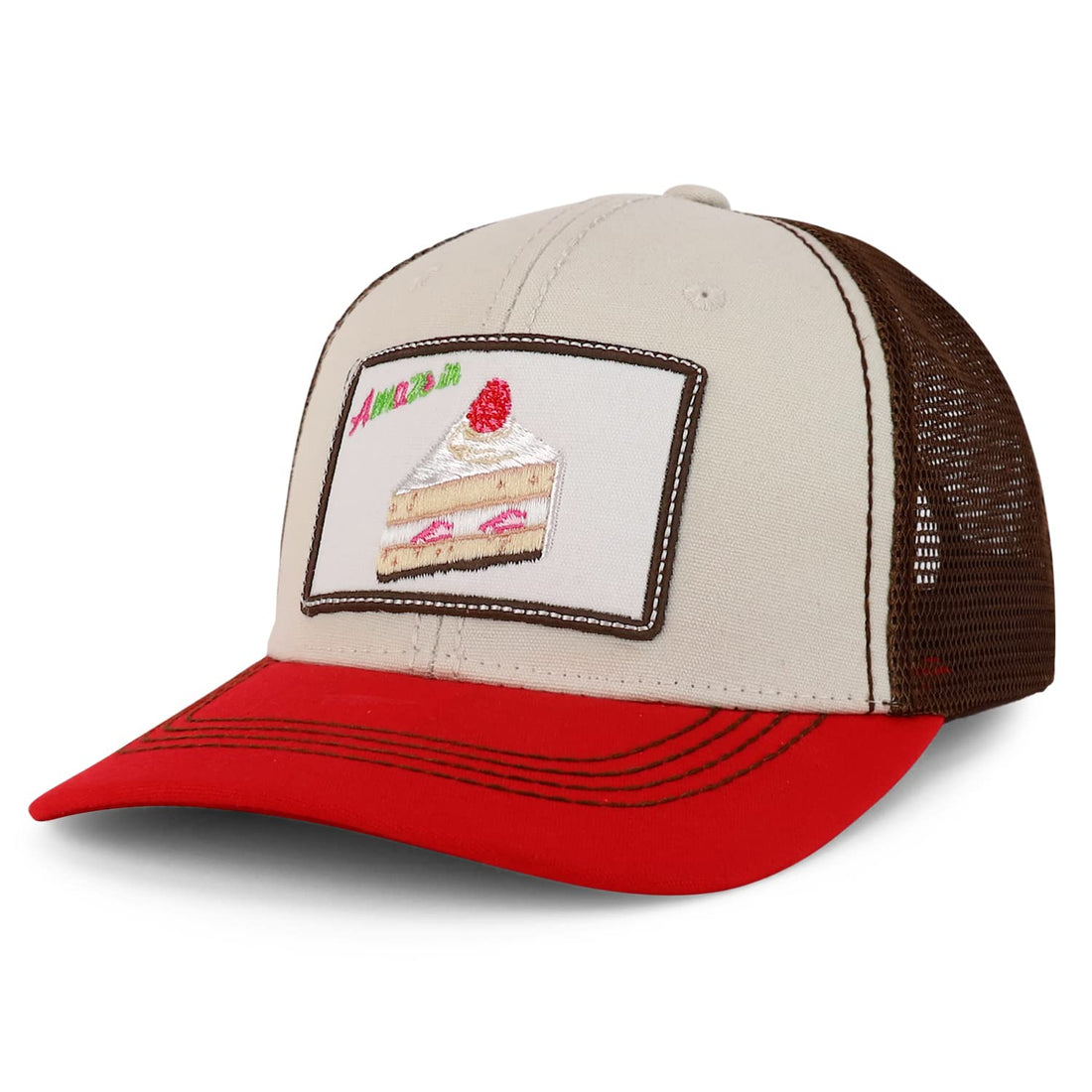 Trendy Apparel Shop Square Sweet Deserts Embroidered Trucker Baseball Cap