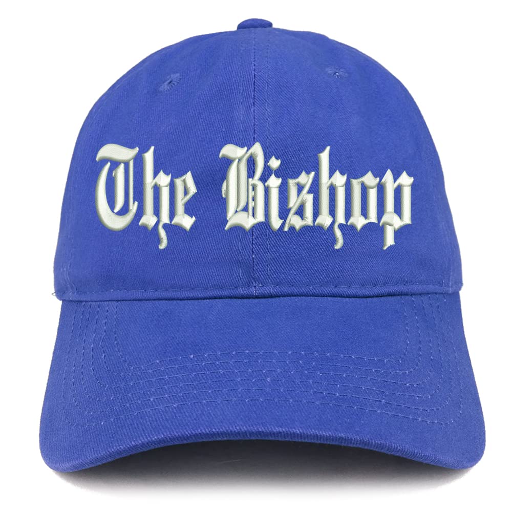 Trendy Apparel Shop The Bishop Old English Low Profile Soft Cotton Baseball Cap