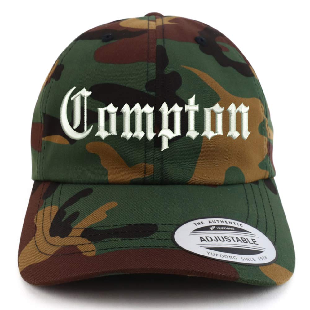 Trendy Apparel Shop XXL Compton City Old English Embroidered Unstructured Cap