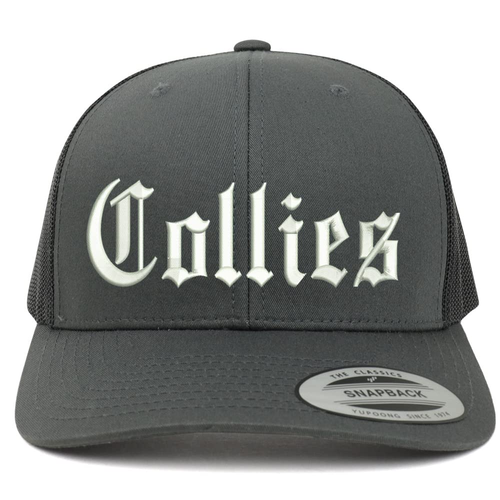 Trendy Apparel Shop Old English Collies 6 Panel Trucker Mesh Cap